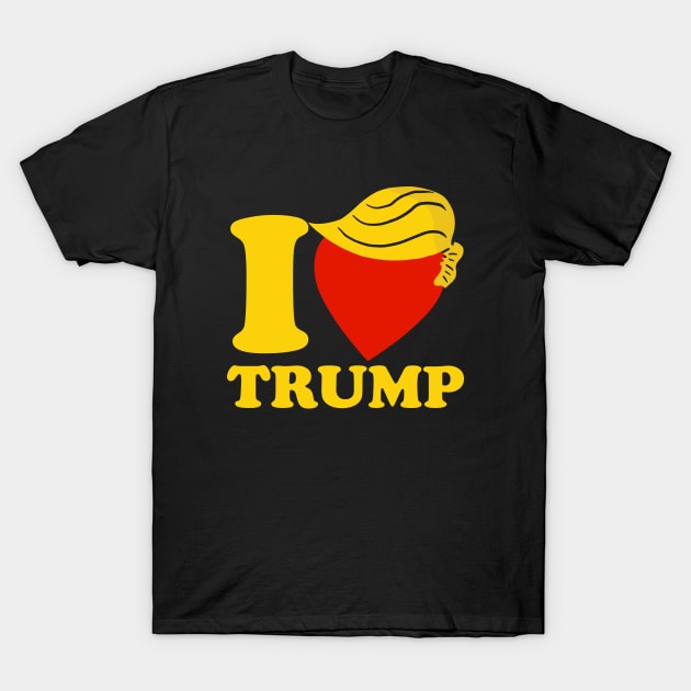 I Love Trump with Big Red Heart T-Shirt by screamingfool